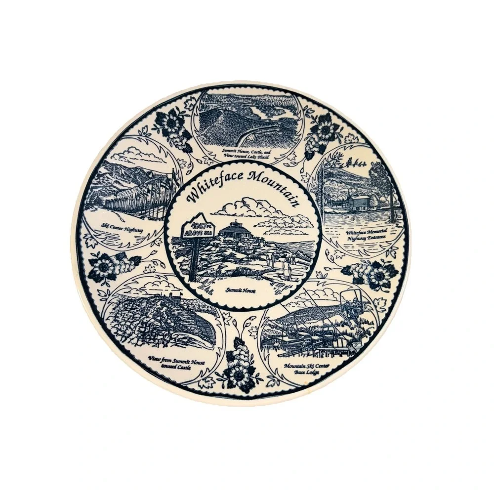 Whiteface Mountain‎ NY Collectors Plate Adirondacks Lake Placid Fine Ironstone
